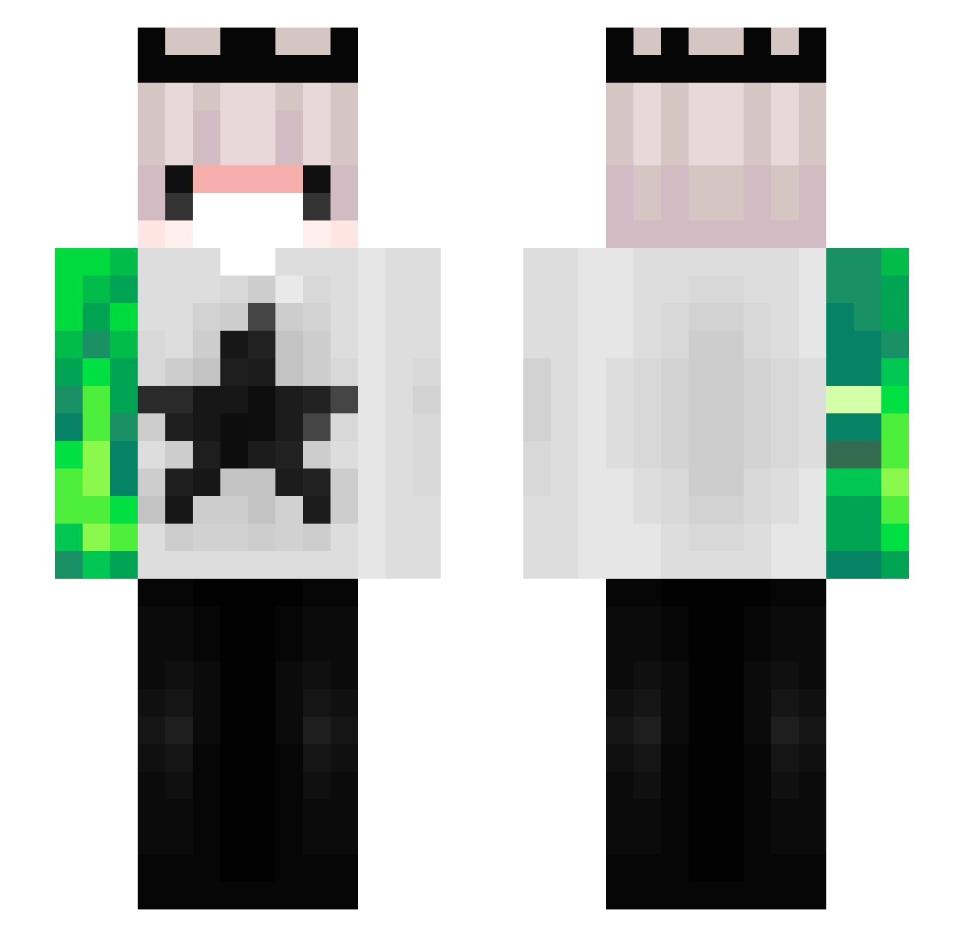 raneniya Minecraft skin, front and back view