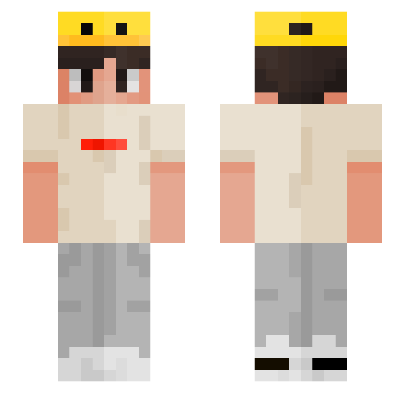 prod_wav Minecraft skin, front and back view