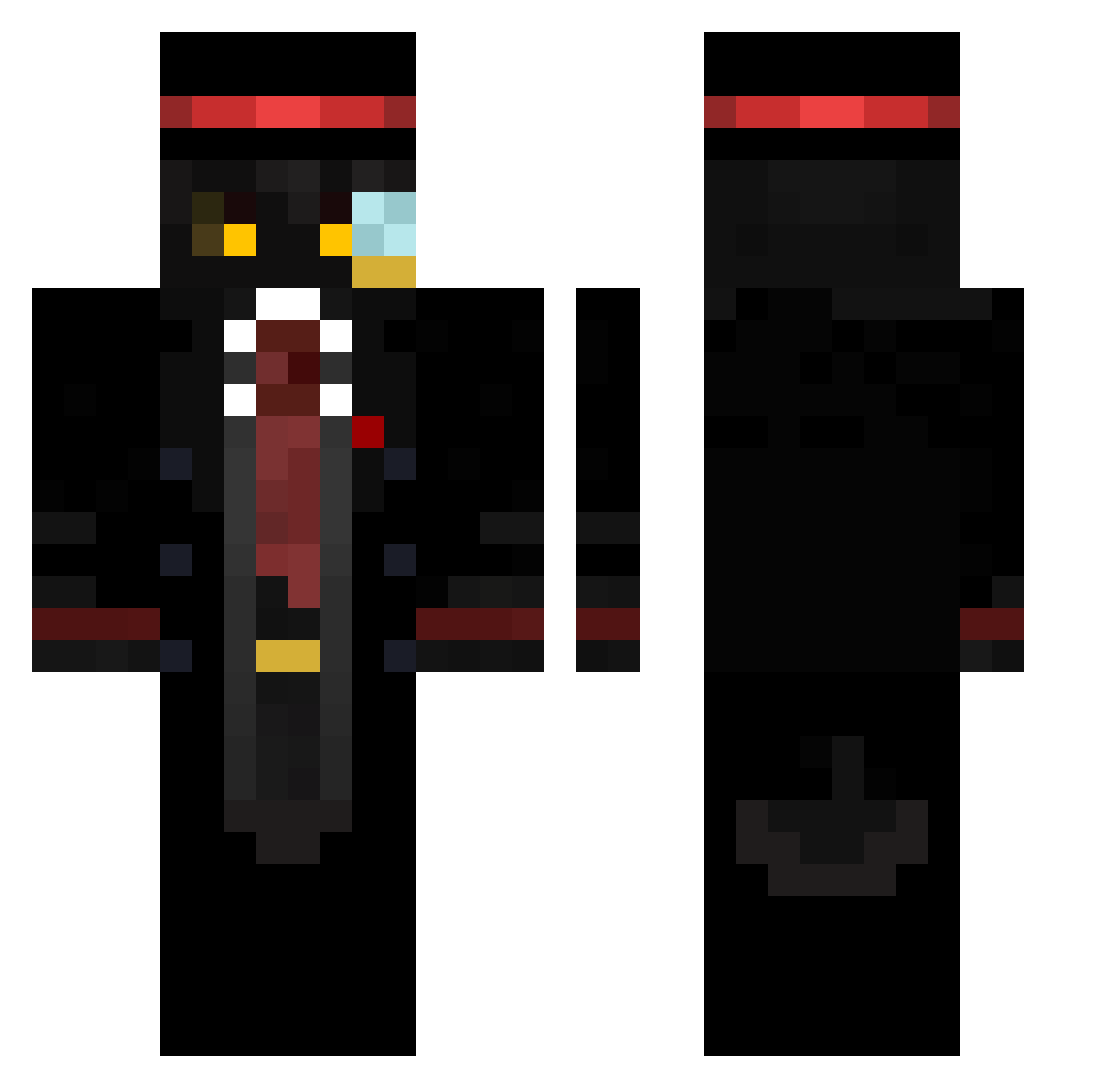 Jestem_Kebab Minecraft skin, front and back view