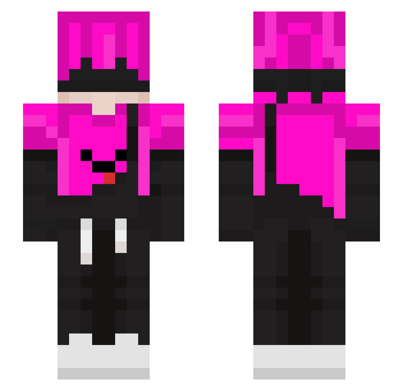 yHanter_ Minecraft skin, front and back view