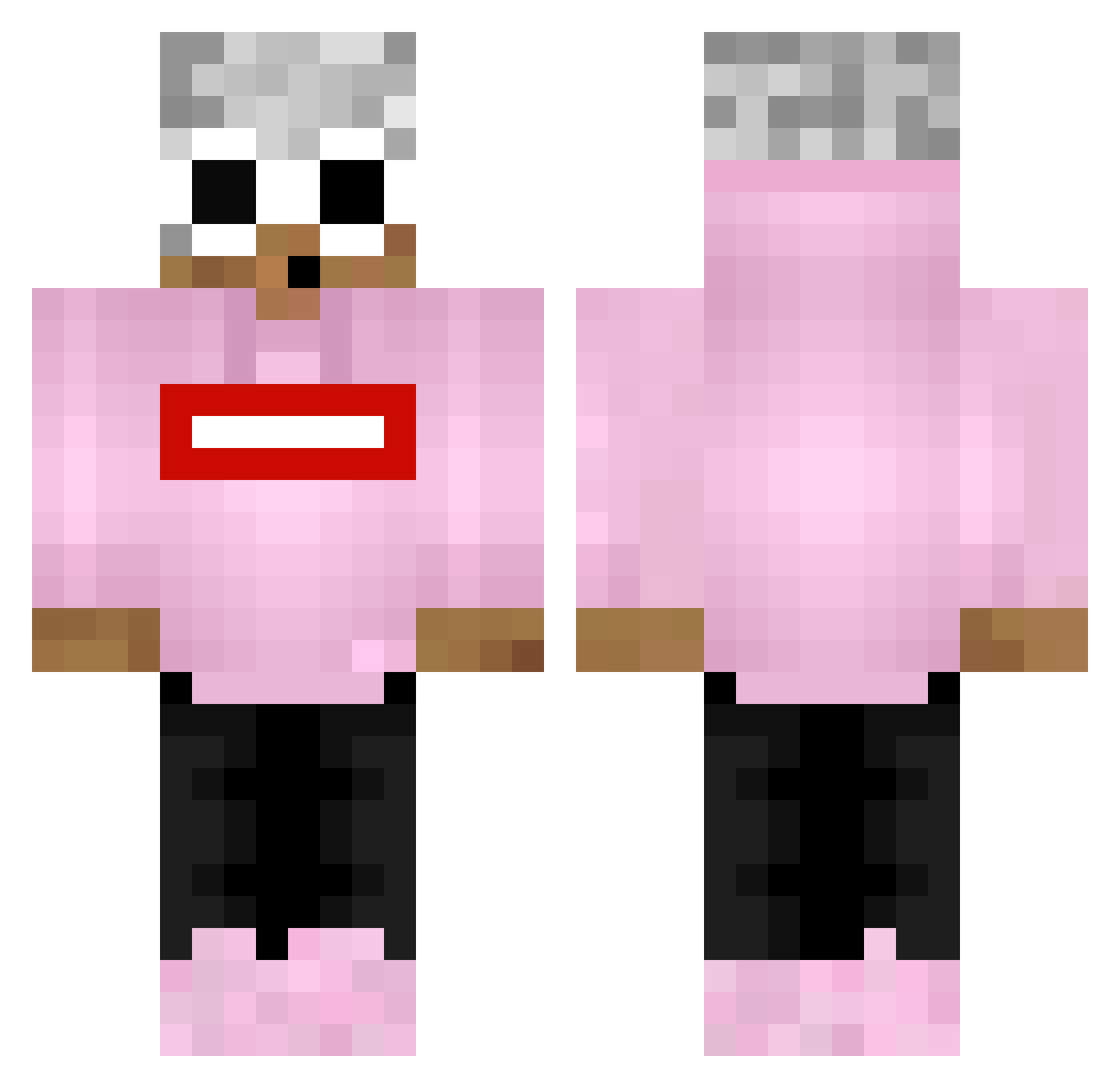 Cintris Minecraft skin, front and back view