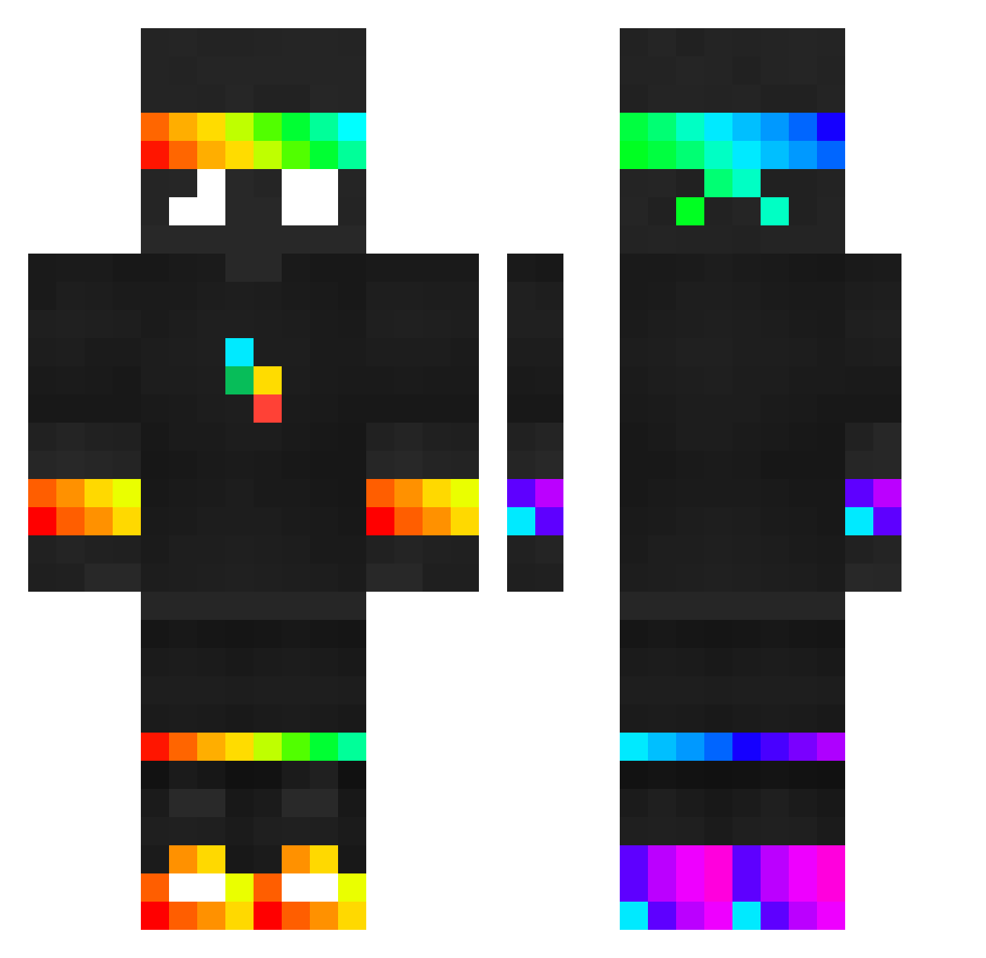 KrunchyNapkin Minecraft skin, front and back view