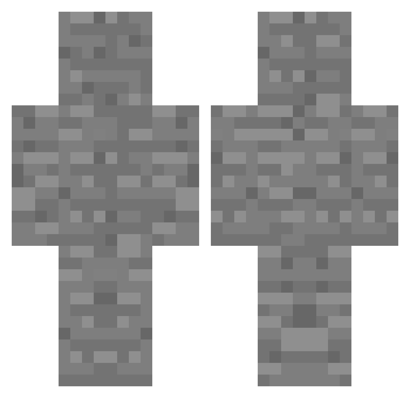Flippywippy Minecraft skin, front and back view