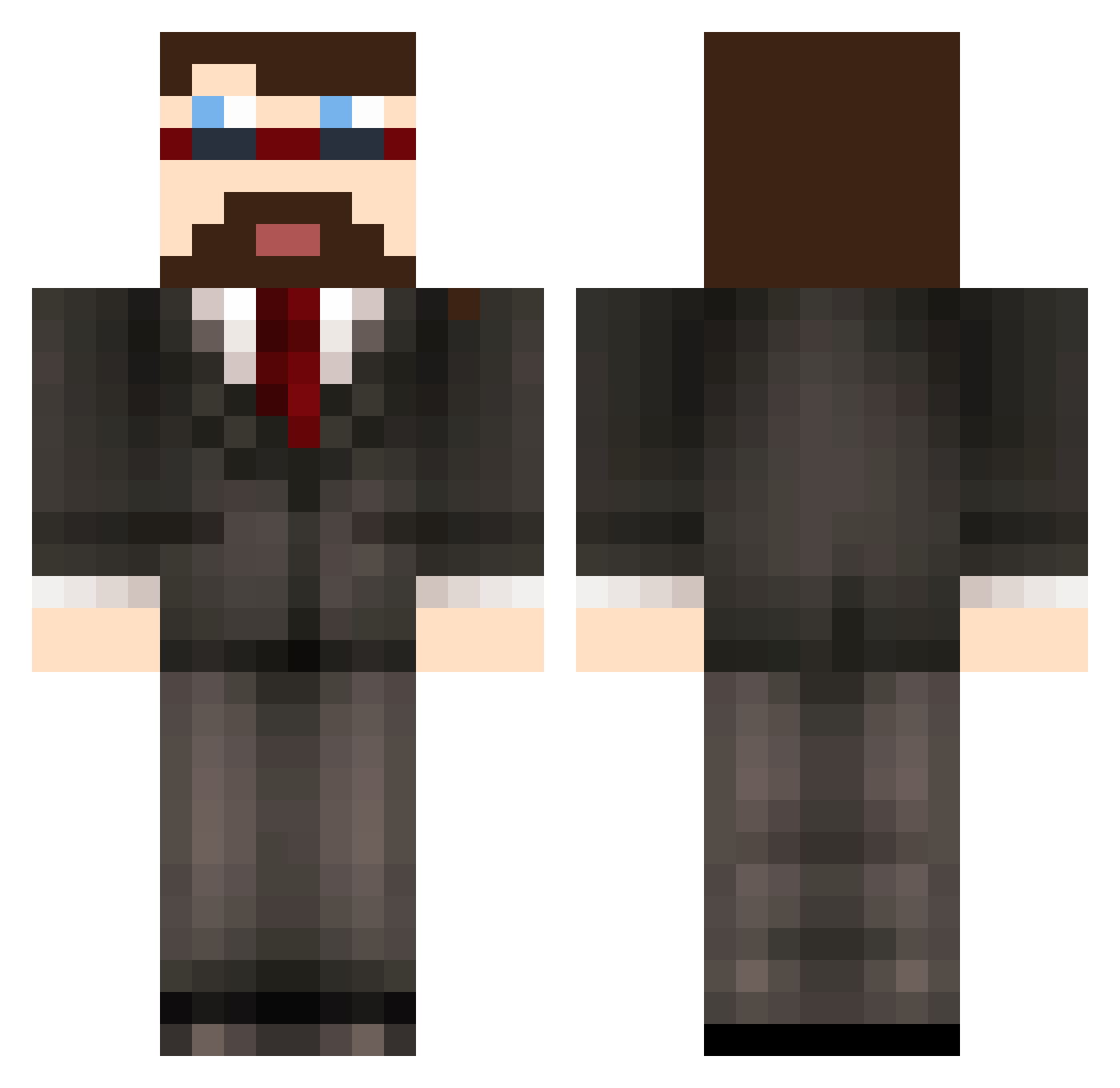 OrjanZ4G Minecraft skin, front and back view