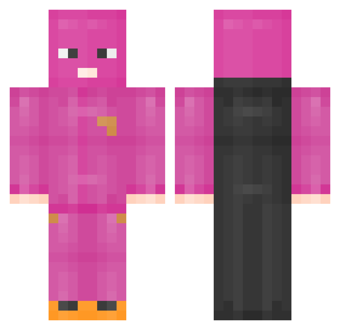 iiiiiiinggimUGGI Minecraft skin, front and back view