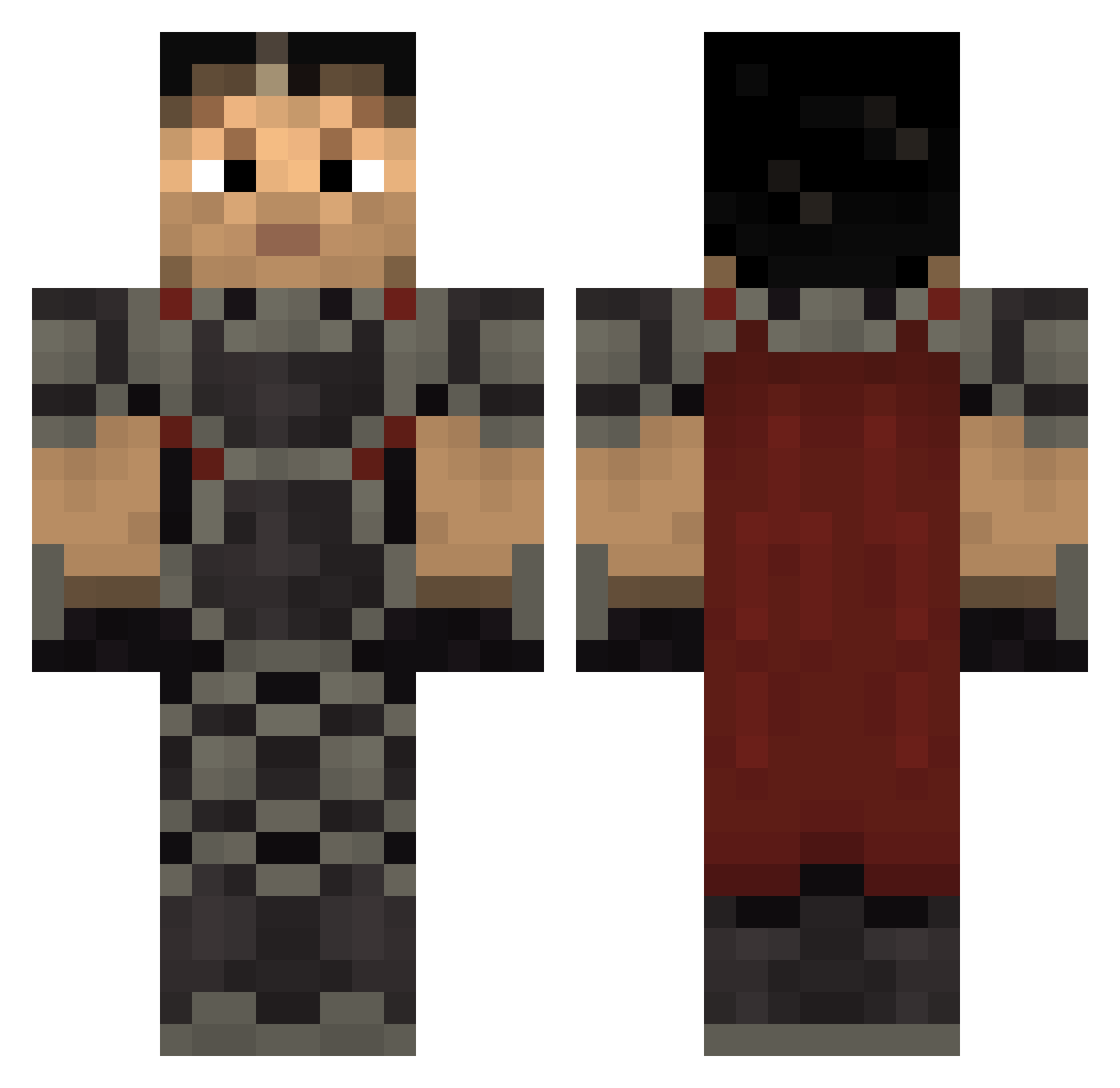 Fillaphile Minecraft skin, front and back view