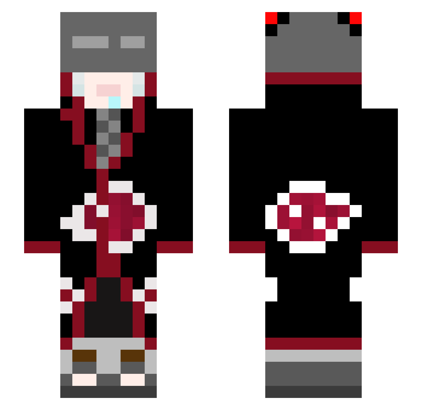 Supering Minecraft skin, front and back view