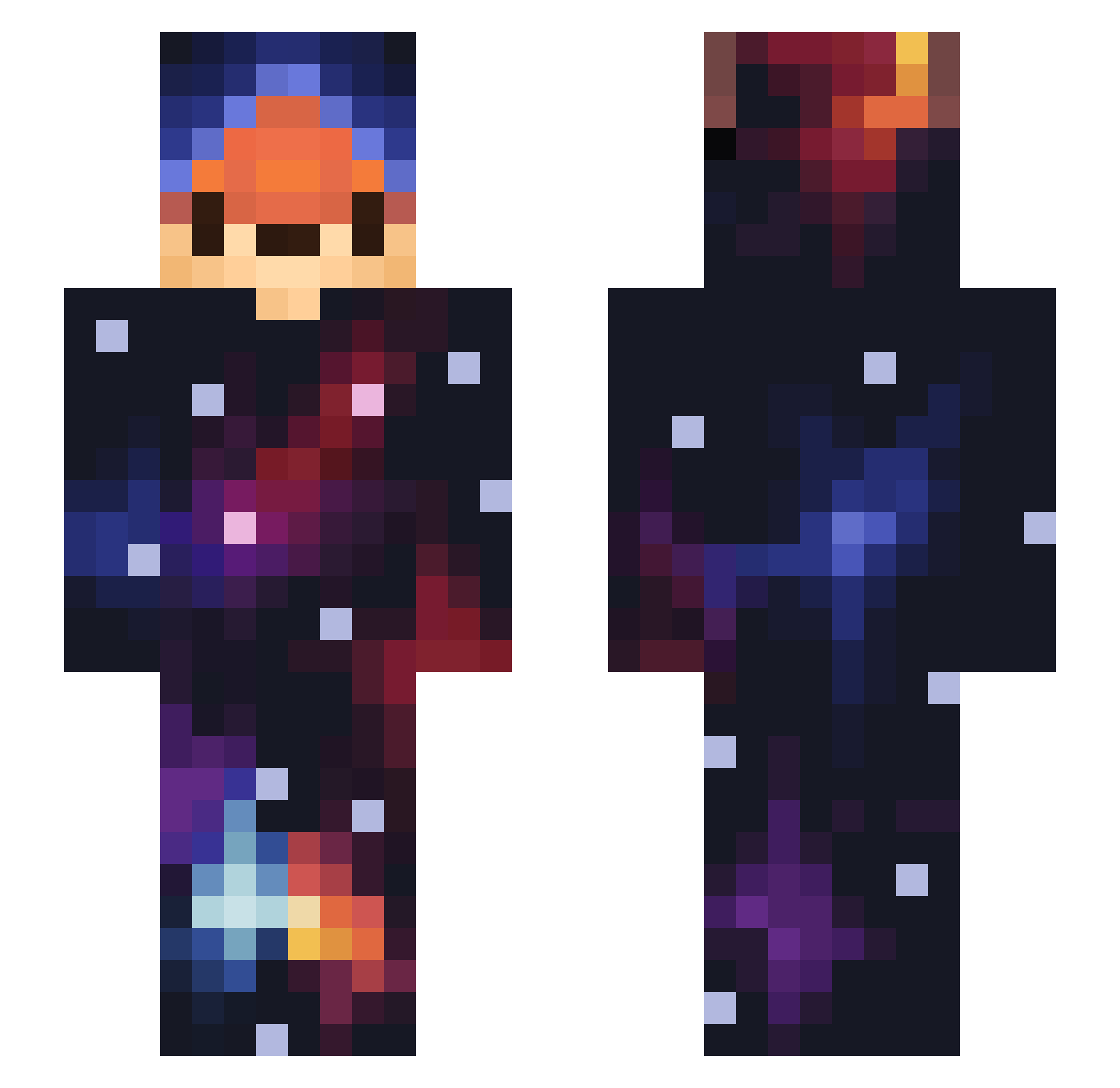 SNovaRH Minecraft skin, front and back view