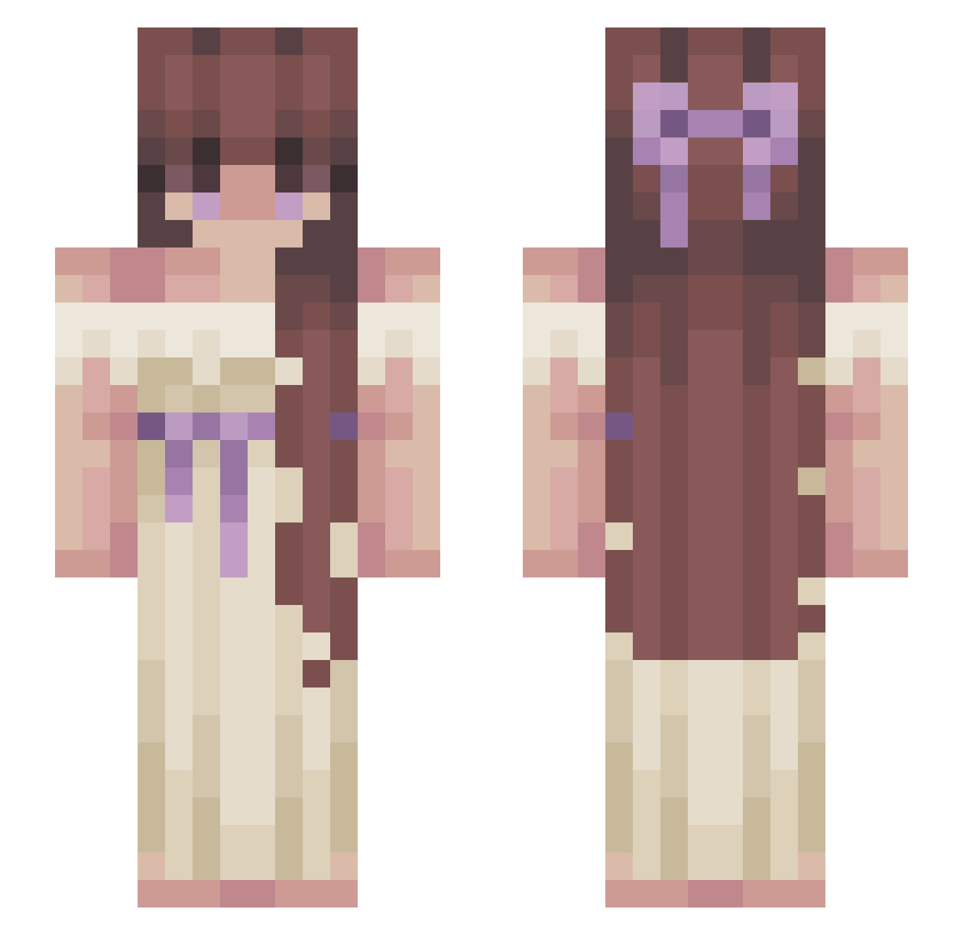 ValentinMXD Minecraft skin, front and back view