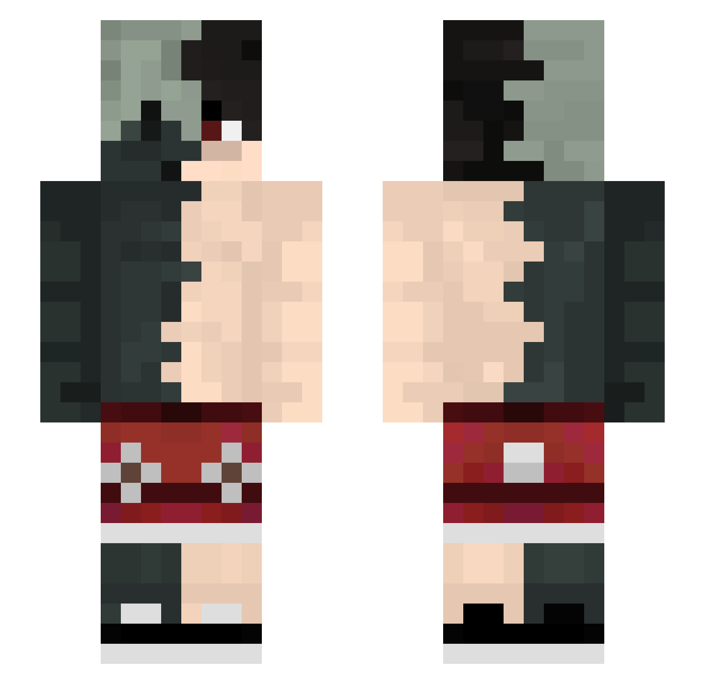 bezdarn0stb Minecraft skin, front and back view