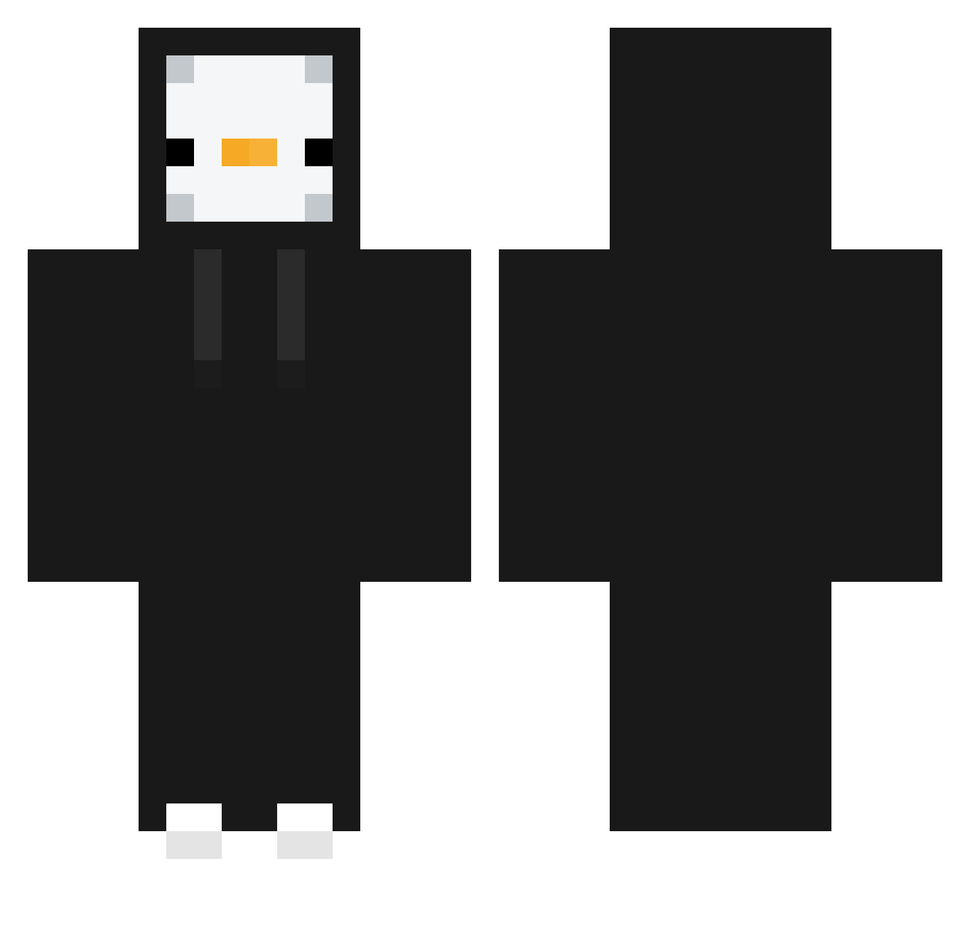TurboM13 Minecraft skin, front and back view