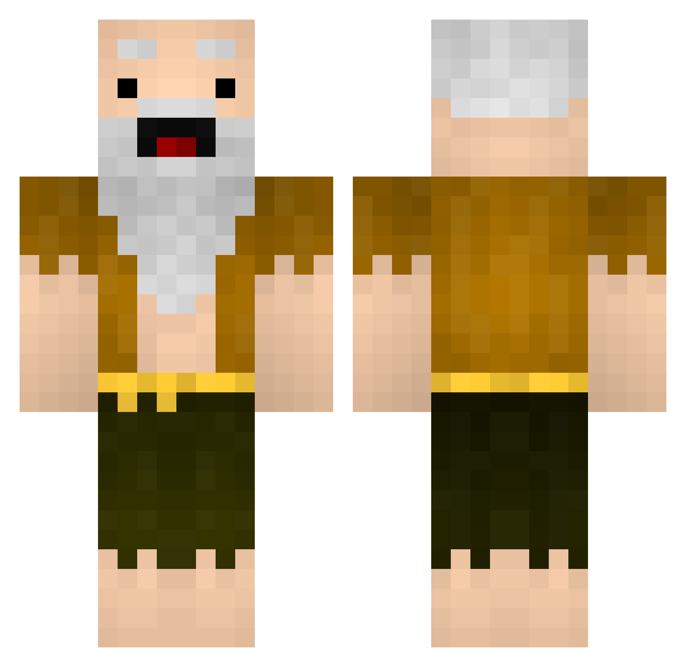 snawwo_O Minecraft skin, front and back view