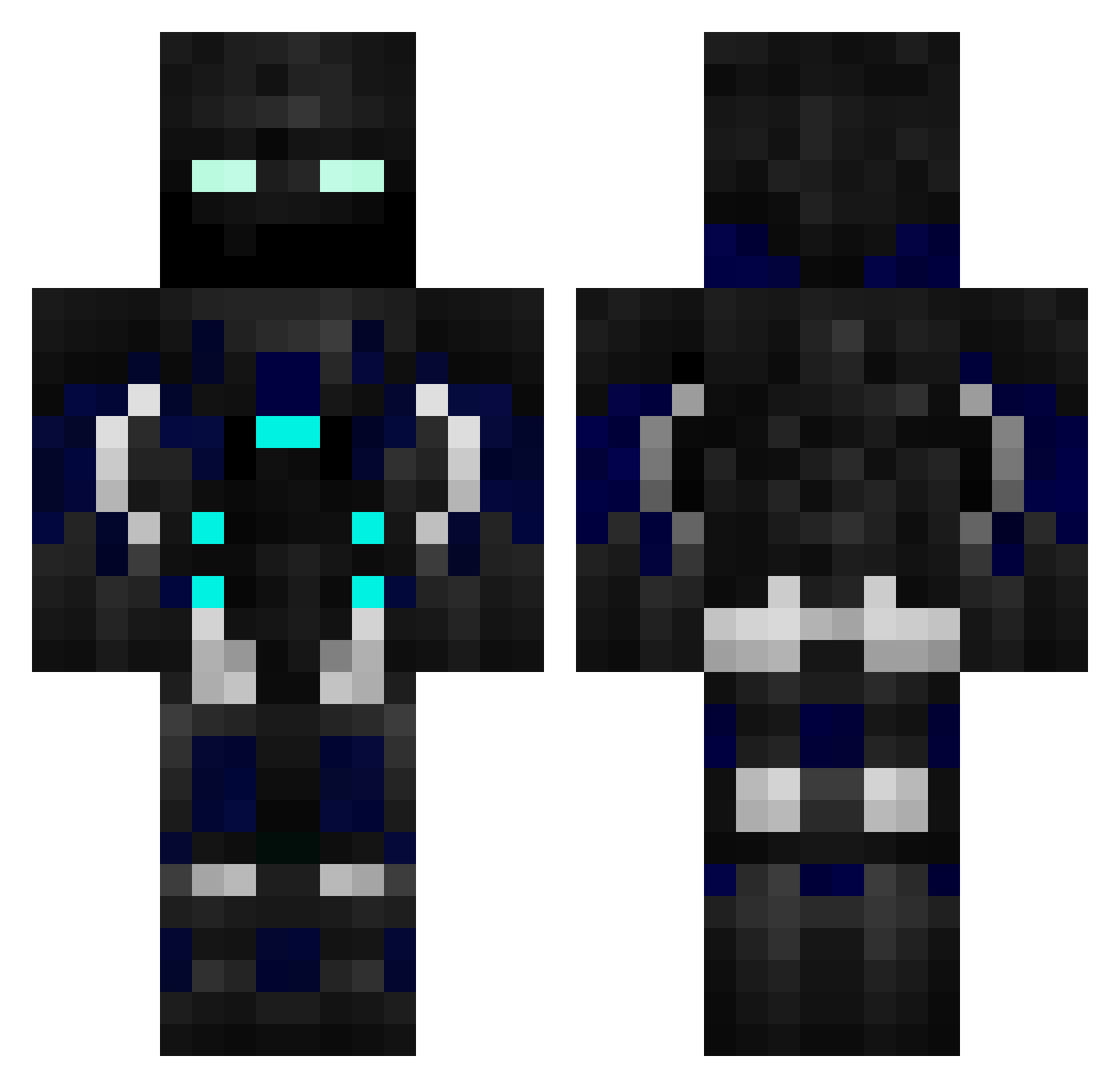 tefatiguant Minecraft skin, front and back view