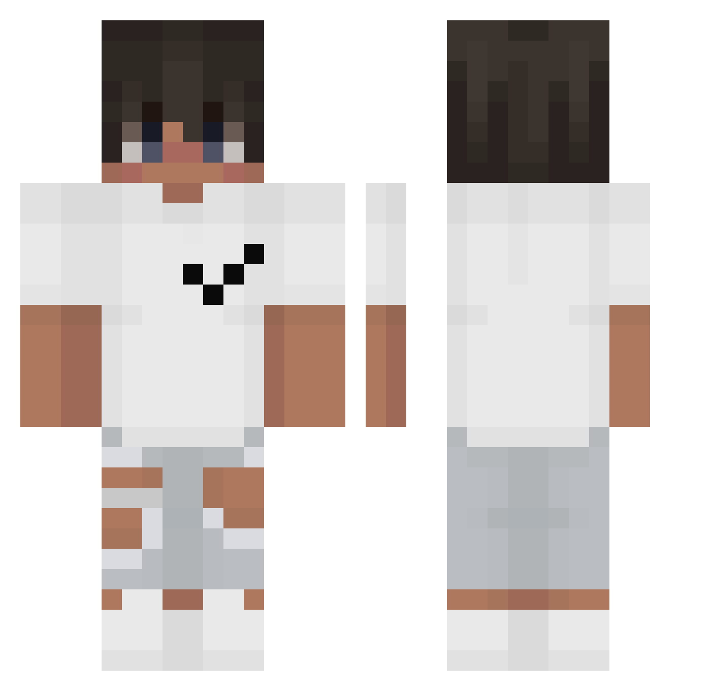 Tymek55678 Minecraft skin, front and back view