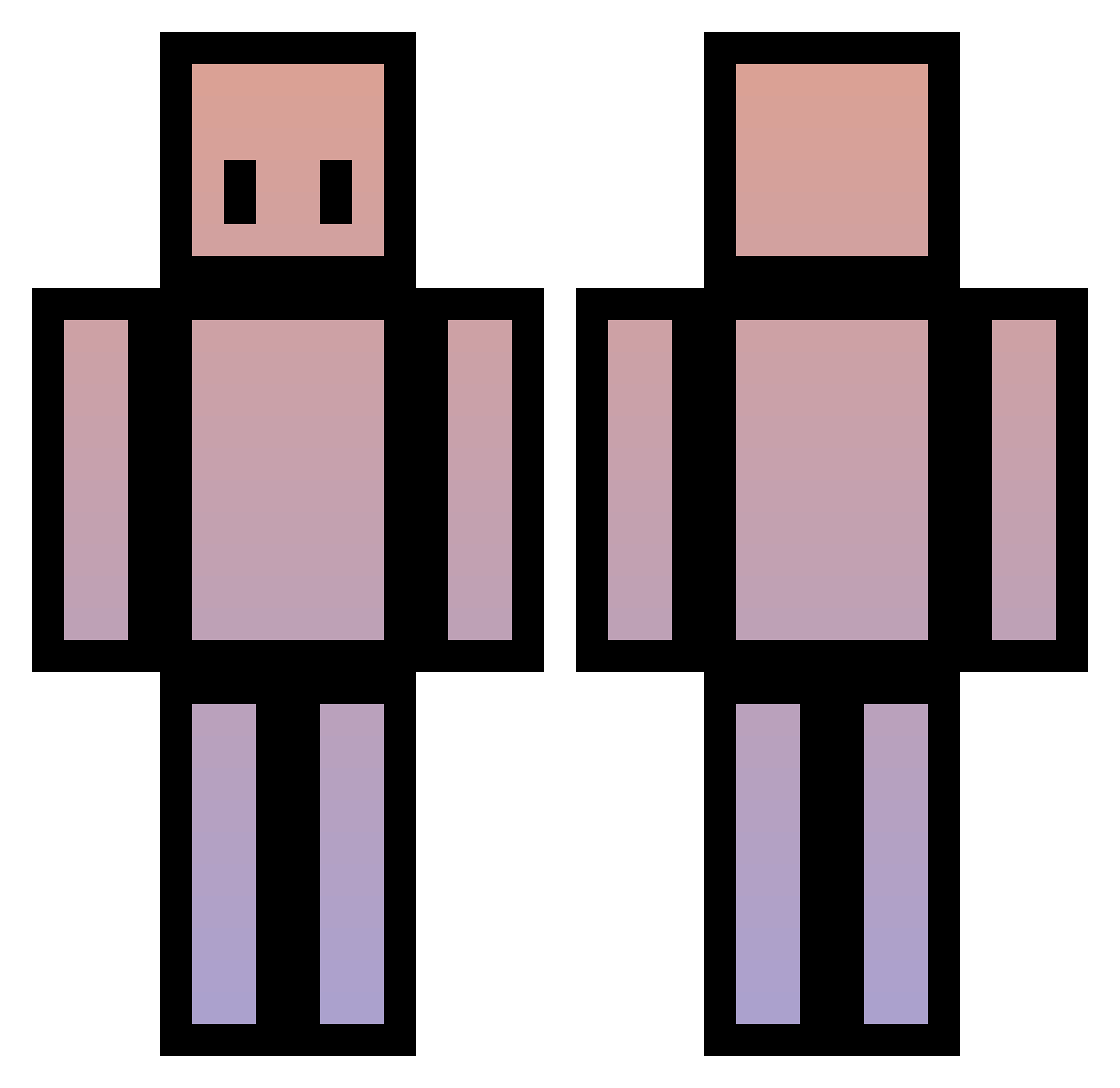 FrankTheTank420 Minecraft skin, front and back view