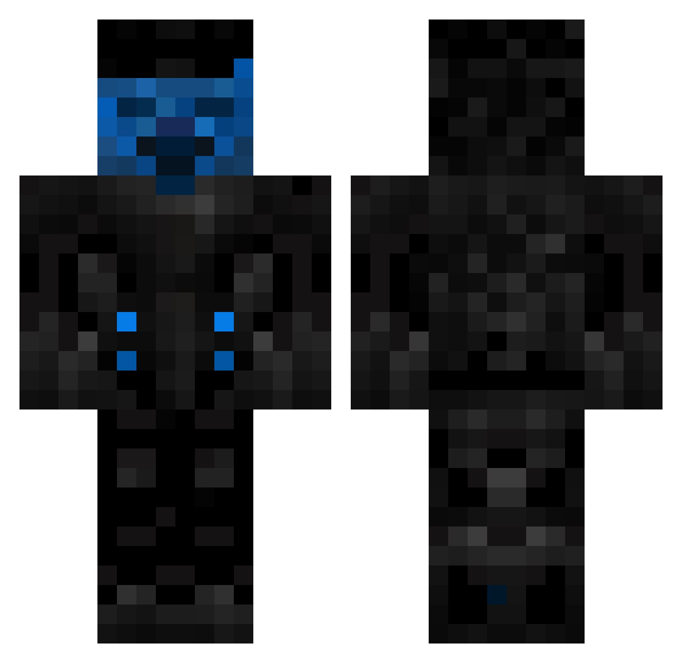 TNBxFury Minecraft skin, front and back view