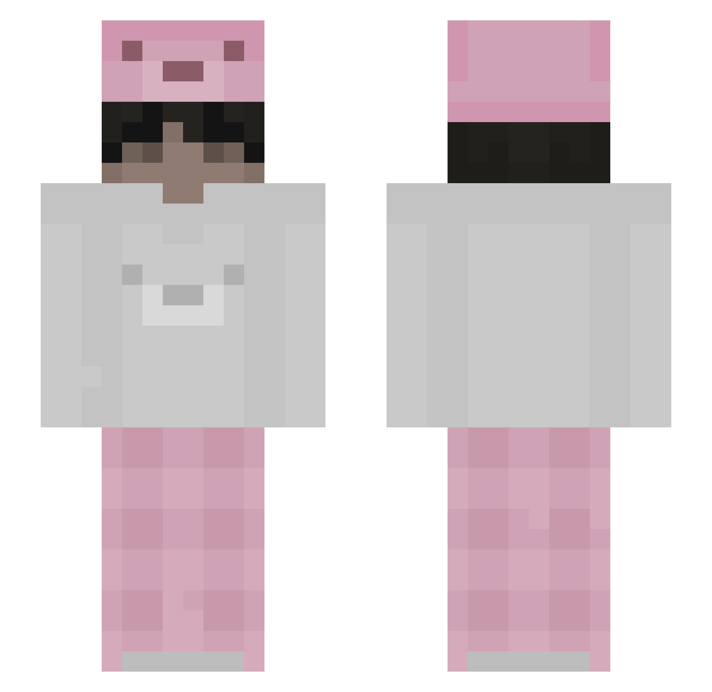 Dorothy Minecraft skin, front and back view