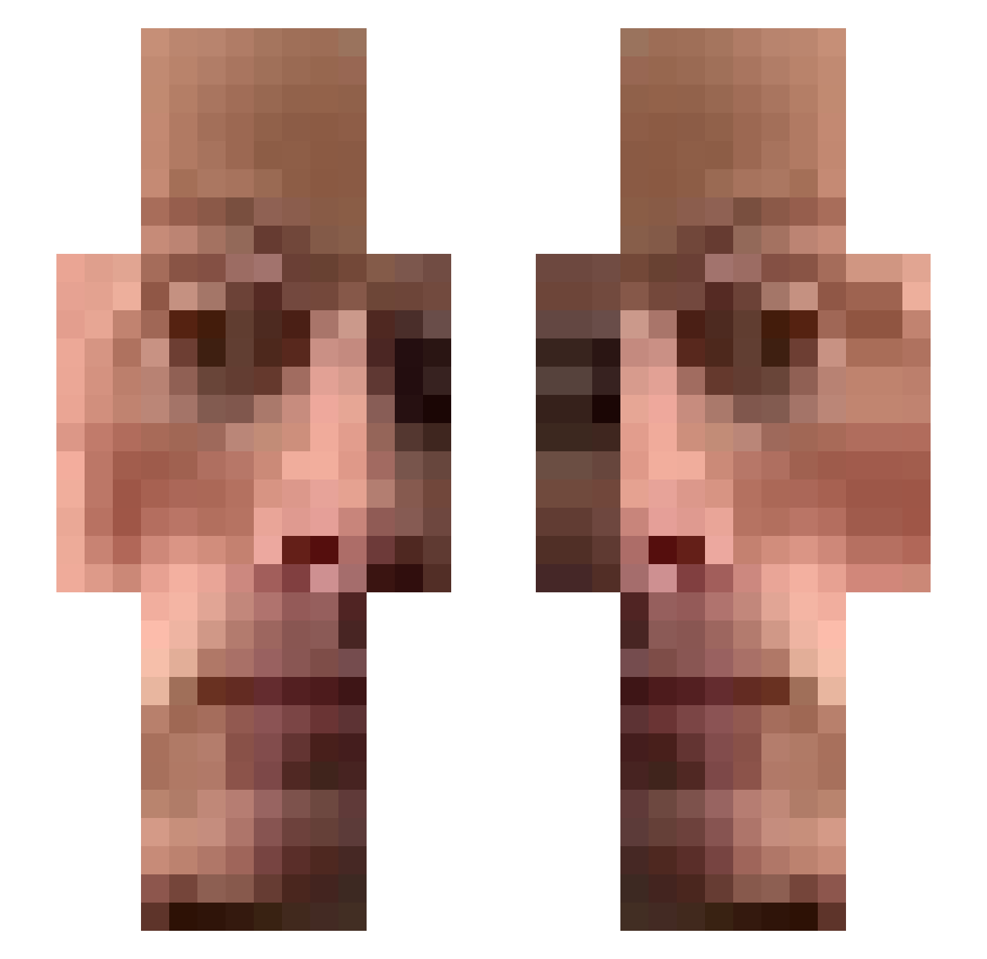 DaltiniLaGuini Minecraft skin, front and back view