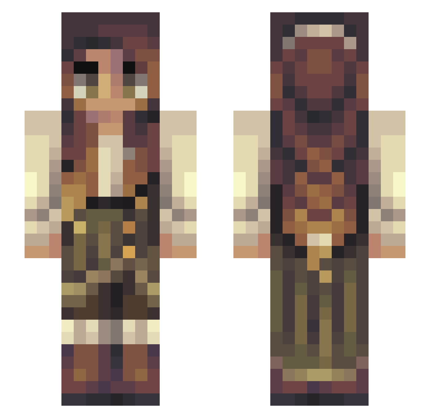 Ciappeh Minecraft skin, front and back view