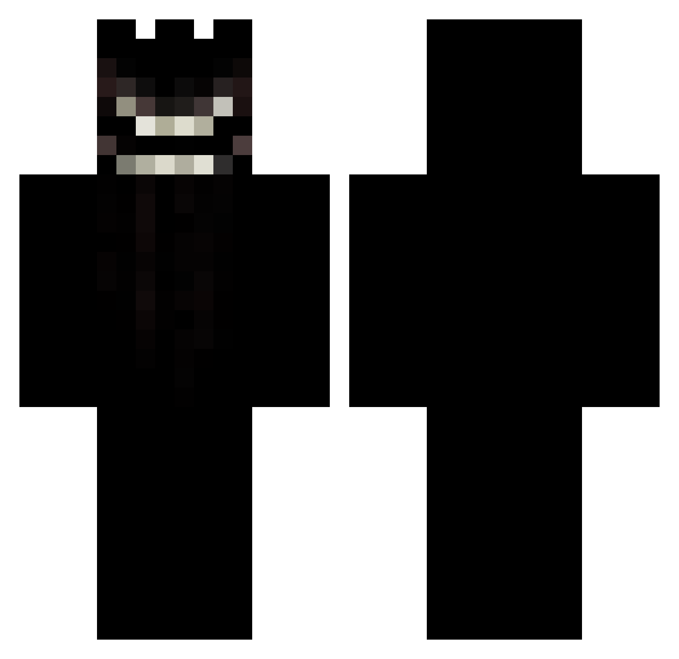 VoTrue Minecraft skin, front and back view