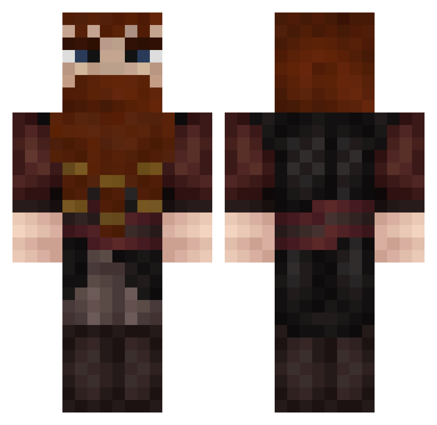 Marc22411 Minecraft skin, front and back view