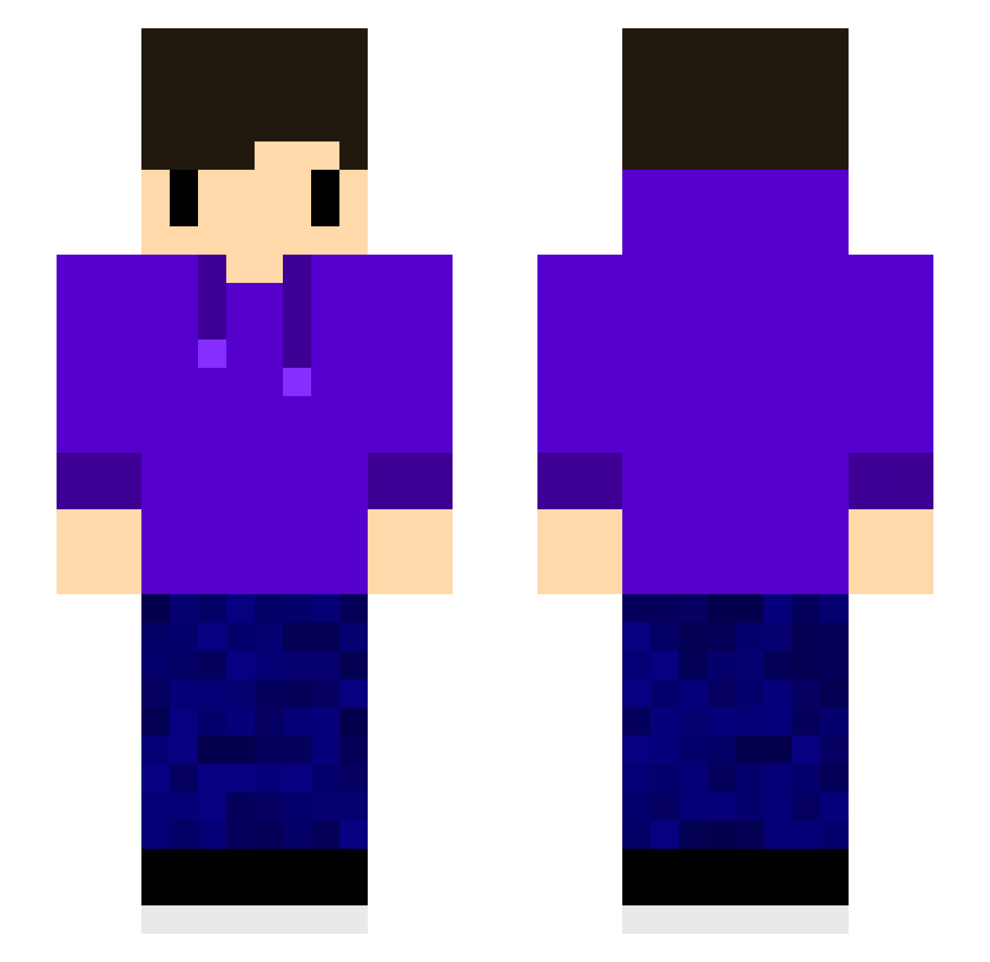 JimmyGeorge5000 Minecraft skin, front and back view