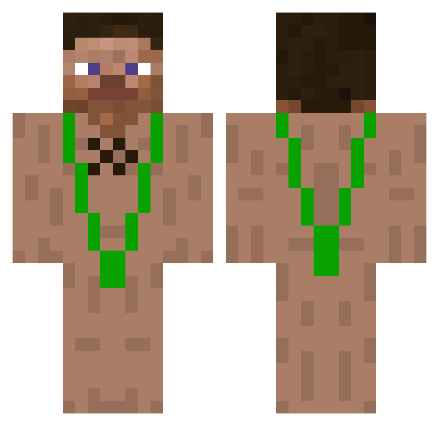Ew193 Minecraft skin, front and back view
