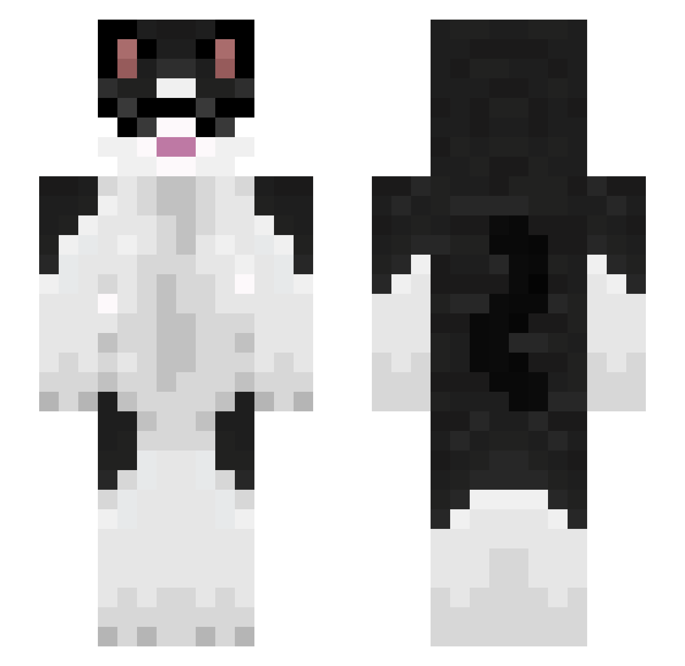 qRewisxd Minecraft skin, front and back view