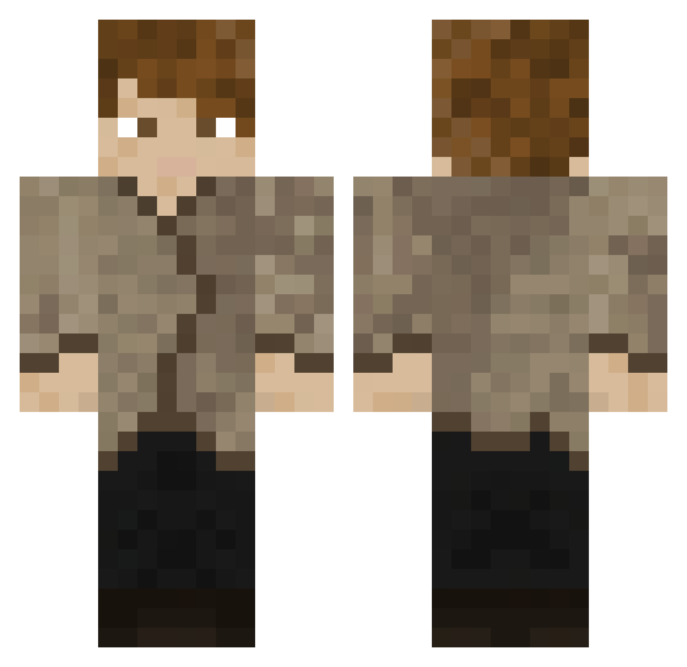 Marty______M Minecraft skin, front and back view