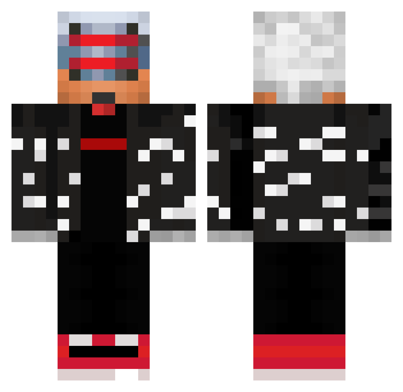 Reservemate Minecraft skin, front and back view