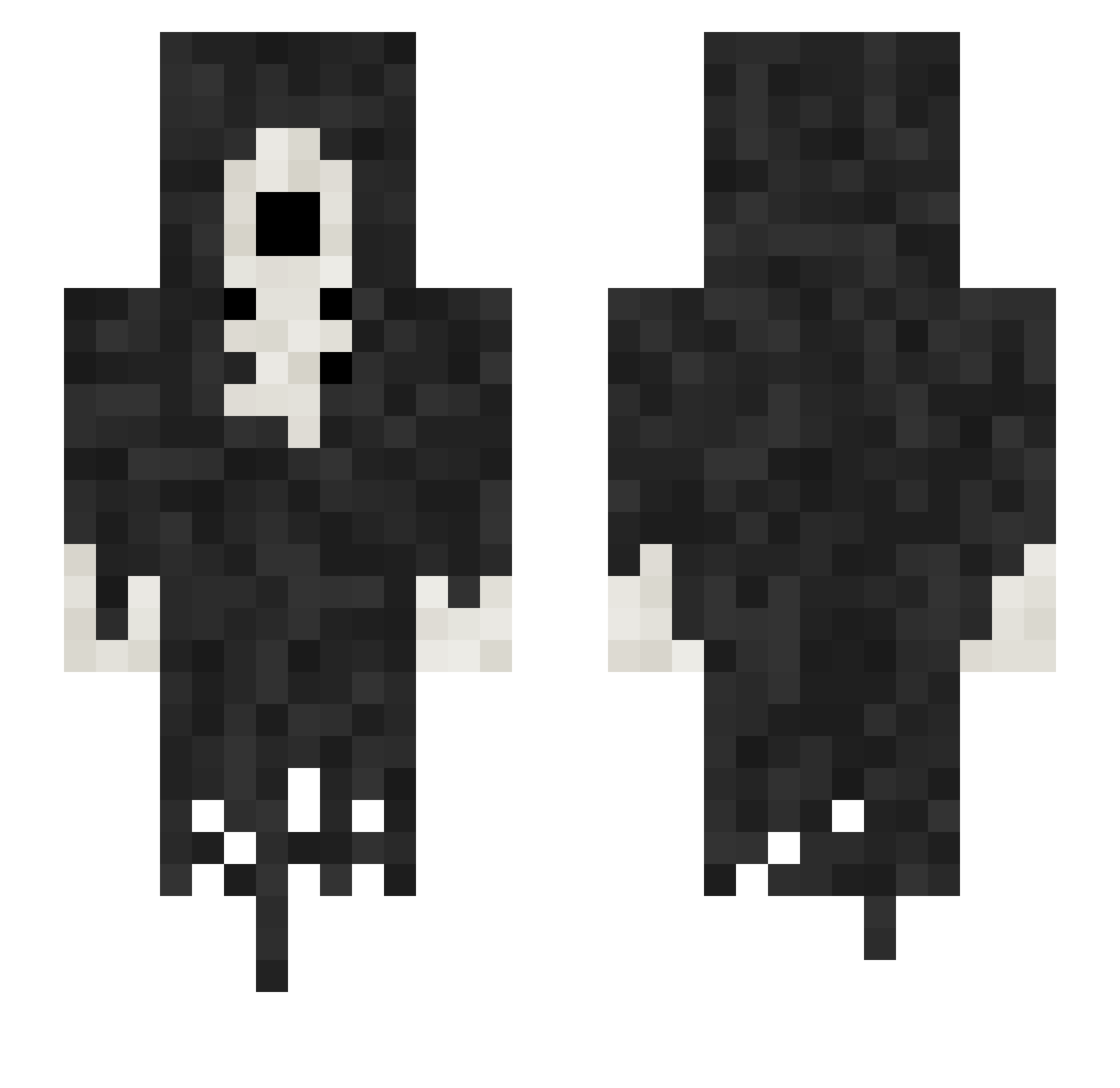 AlmightyTuna Minecraft skin, front and back view