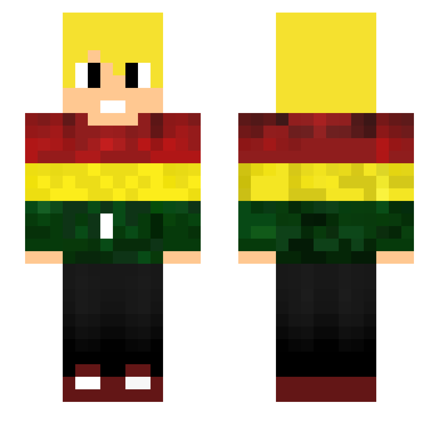 TAADAjeON Minecraft skin, front and back view