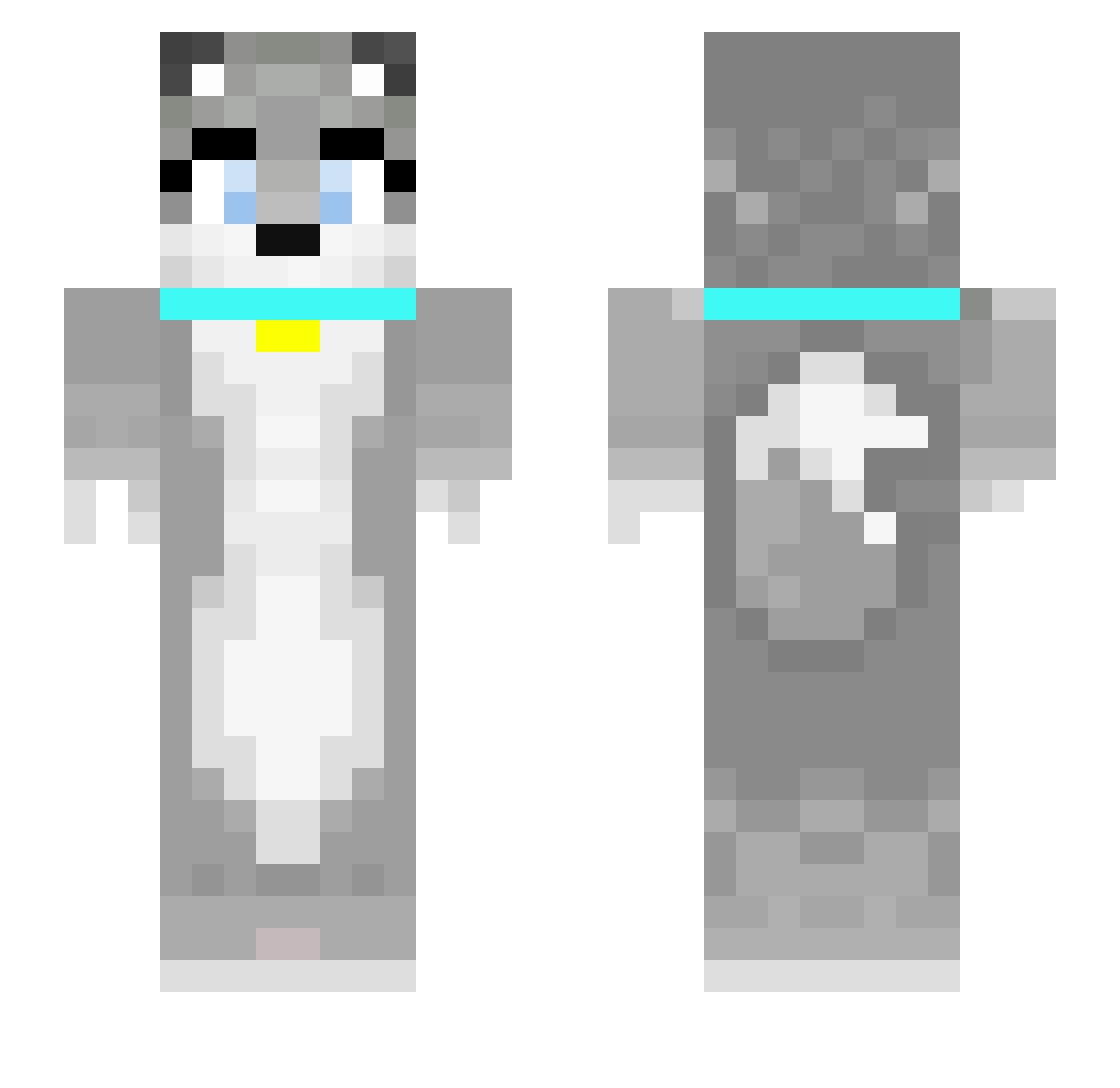 Yoshikoo_ Minecraft skin, front and back view