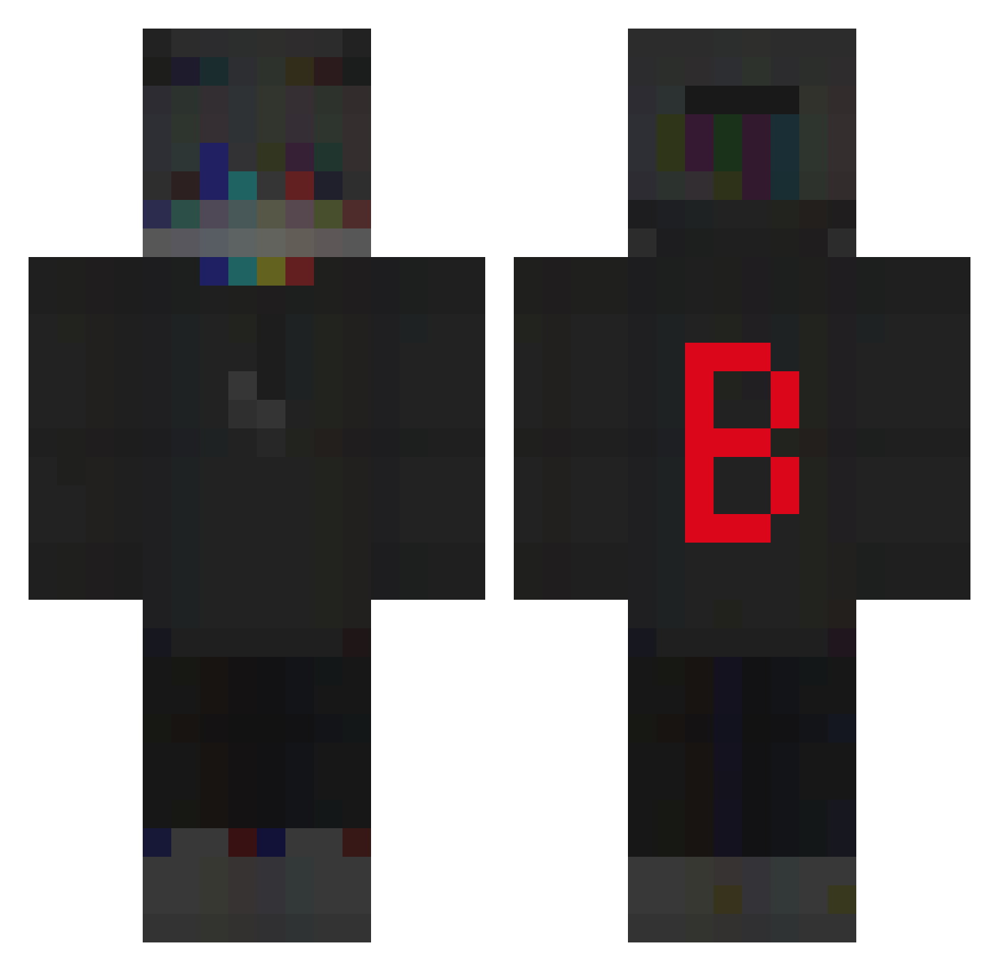 TNH_t1me Minecraft skin, front and back view