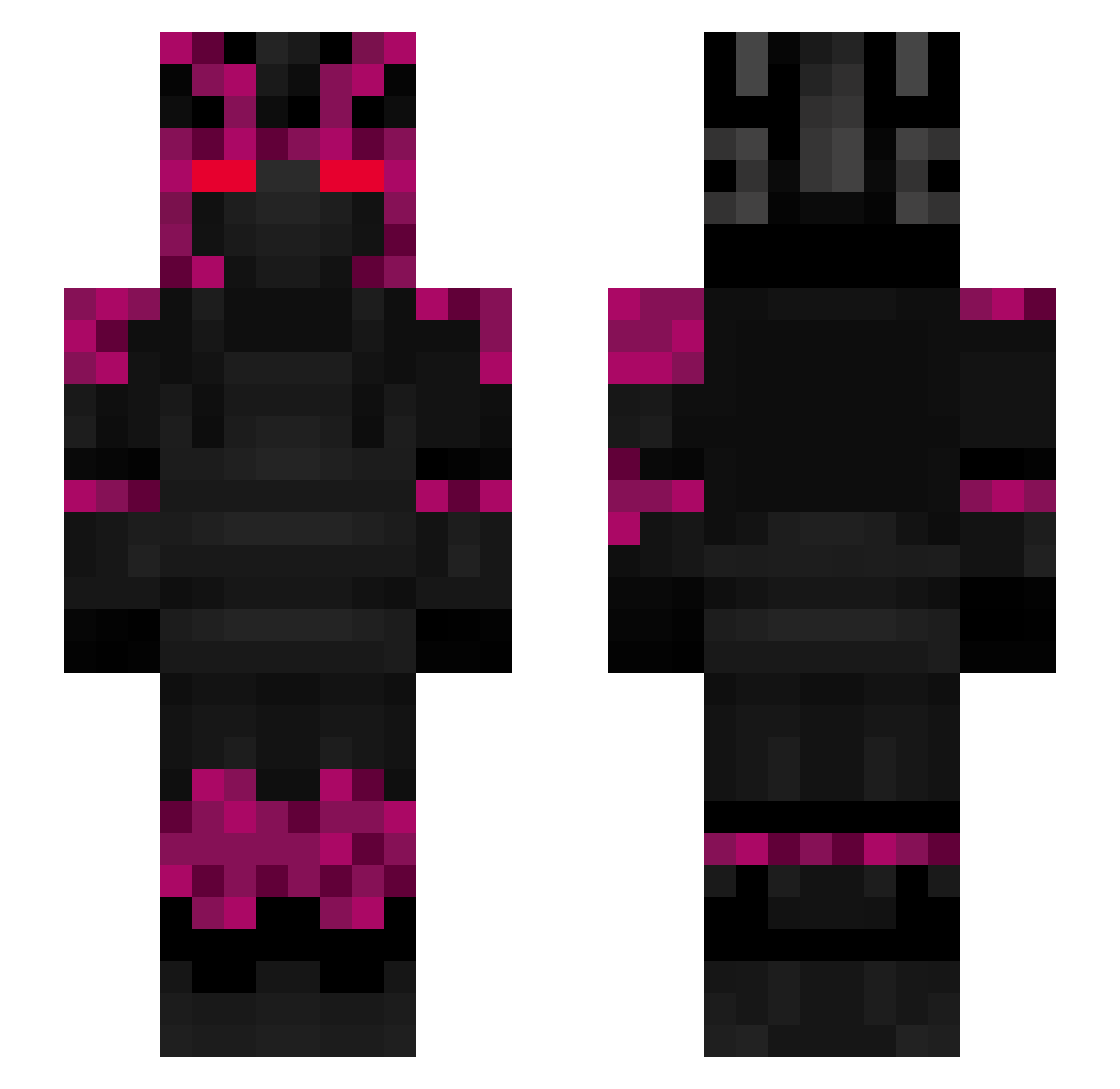 ultrabeast Minecraft skin, front and back view