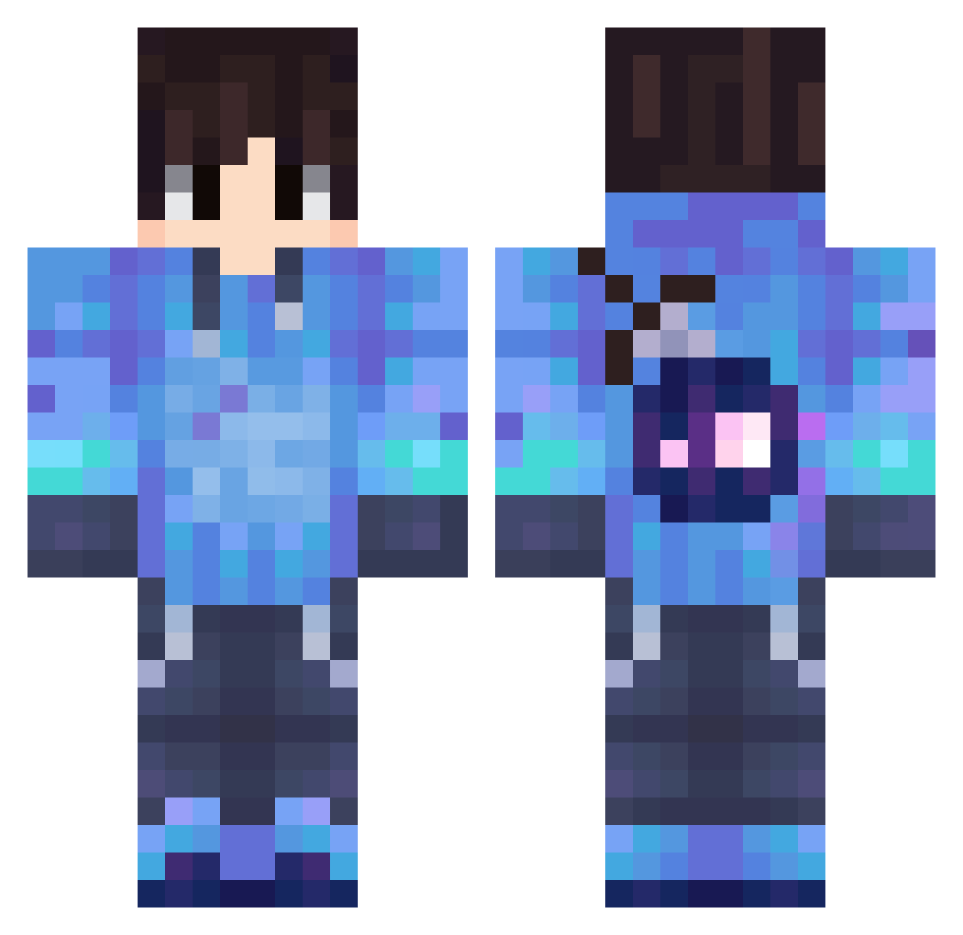LONGWAILIT_5050 Minecraft skin, front and back view