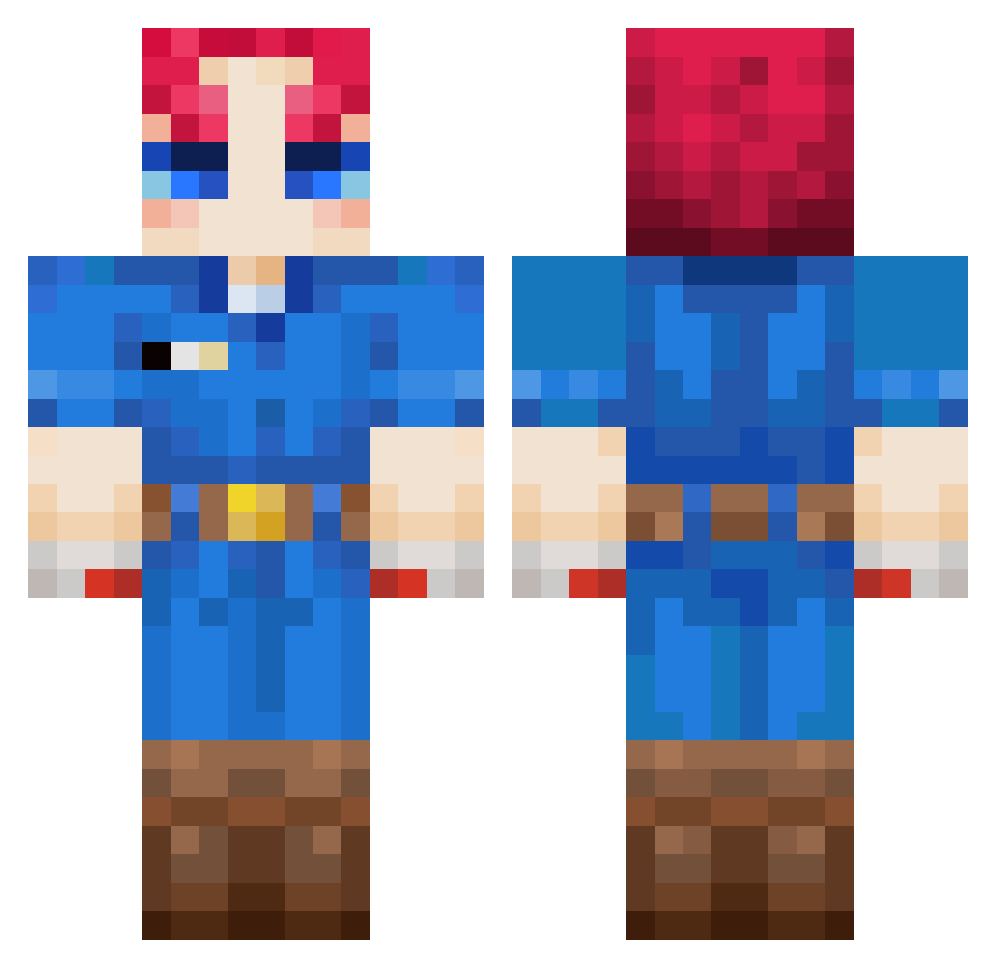 ezpzlol_rZcUkj Minecraft skin, front and back view