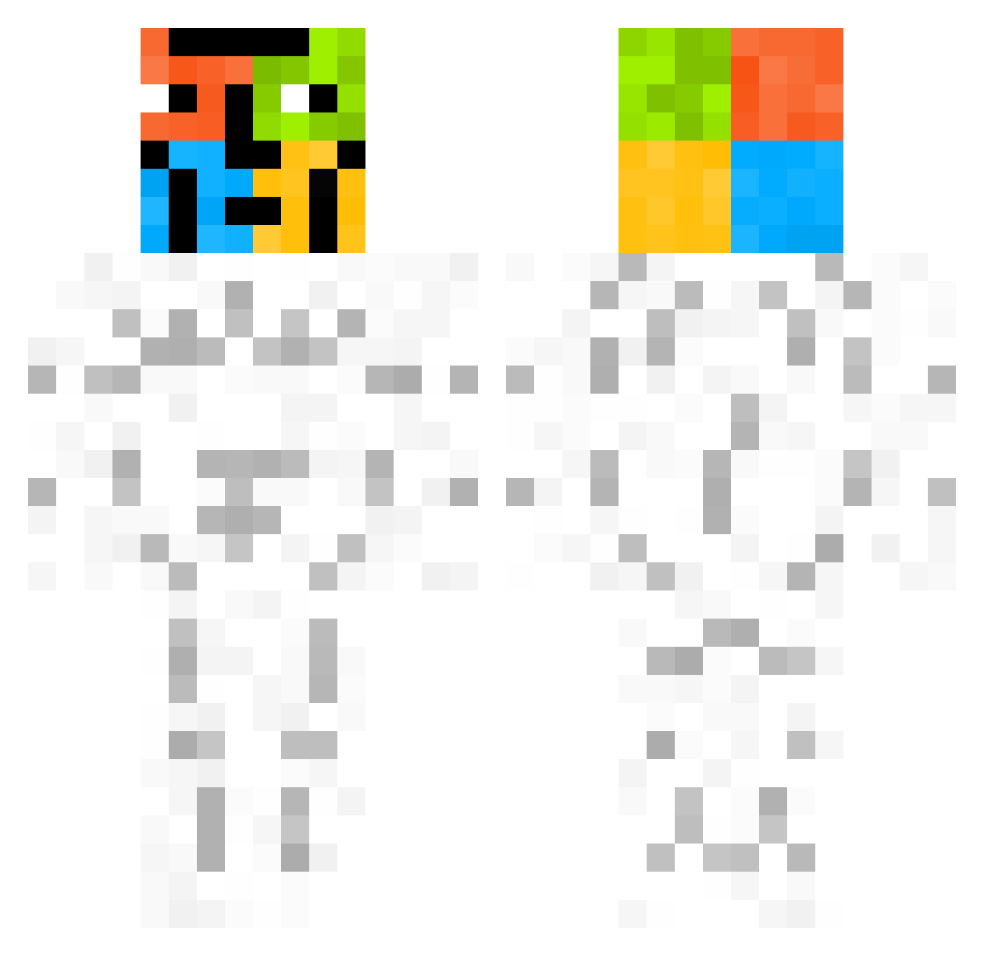 _MicrosoftBing_ Minecraft skin, front and back view