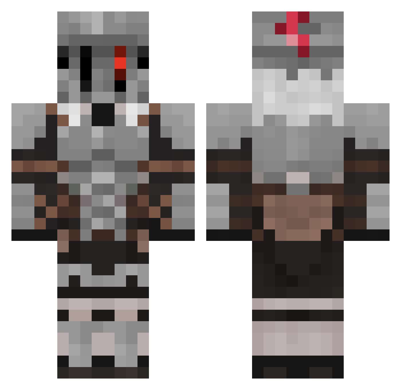 NatalHercules Minecraft skin, front and back view