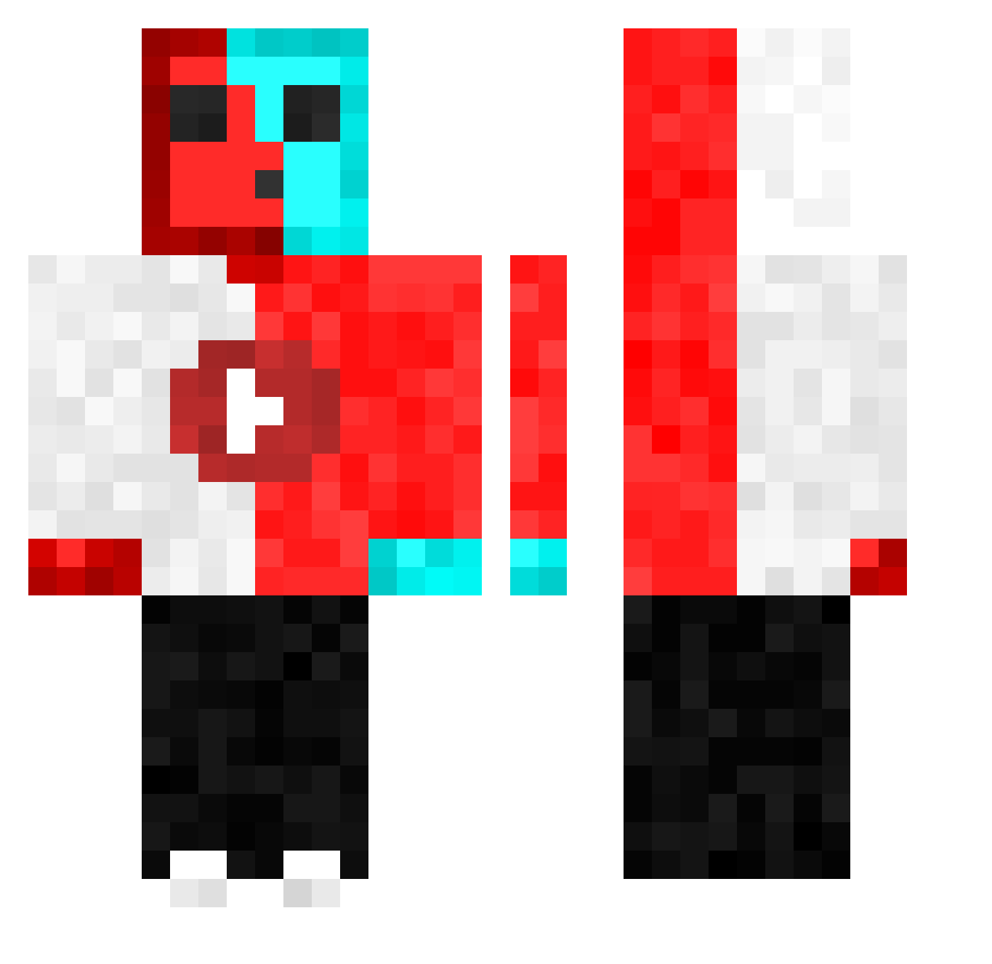 x_FranceLeroy_x Minecraft skin, front and back view
