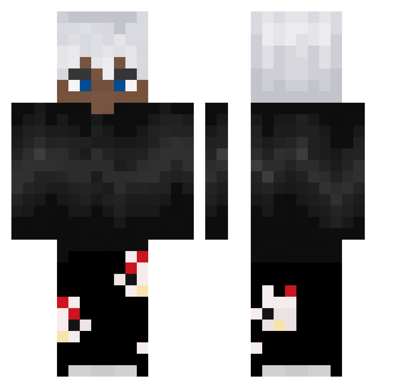 oTigh Minecraft skin, front and back view