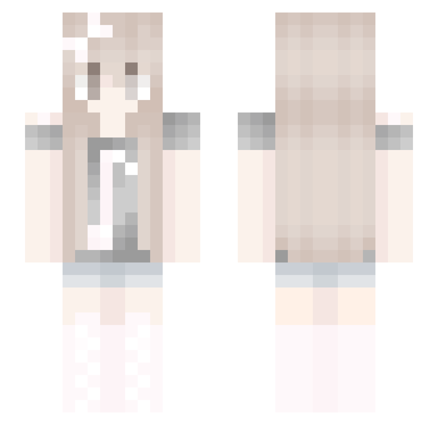 AttackLov3 Minecraft skin, front and back view