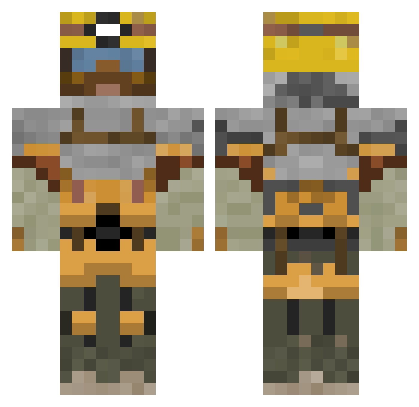 Zacvrono Minecraft skin, front and back view