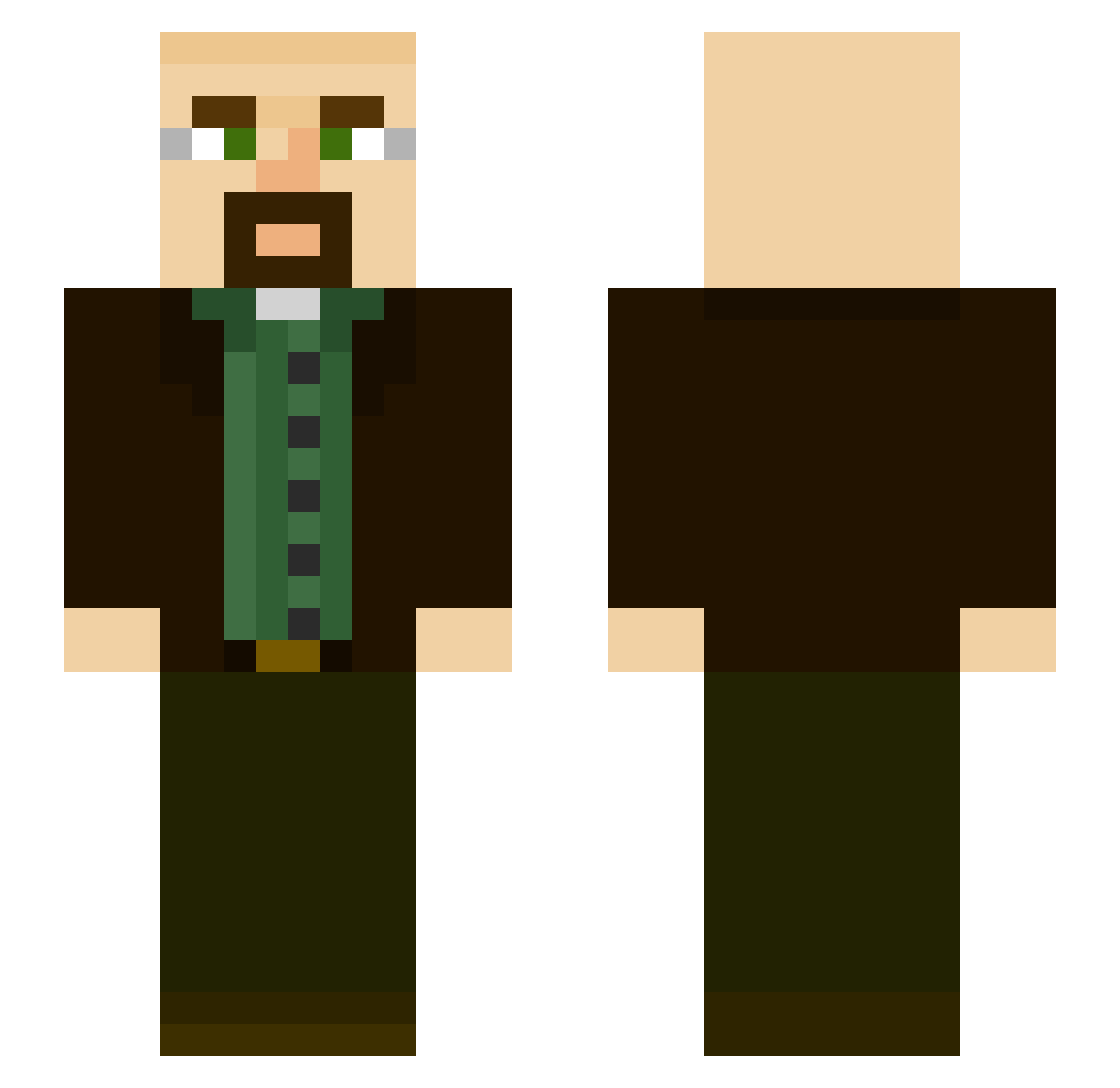calculus2 Minecraft skin, front and back view