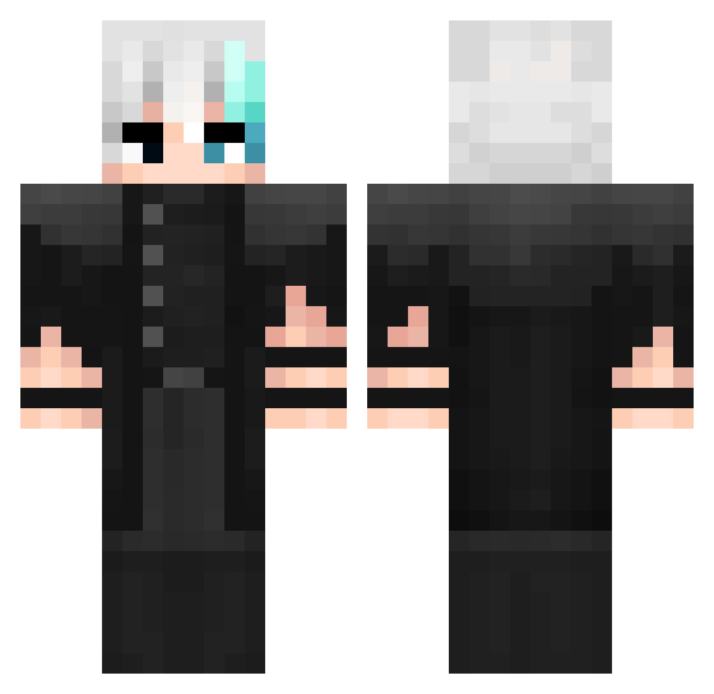 TheFirestorm777 Minecraft skin, front and back view