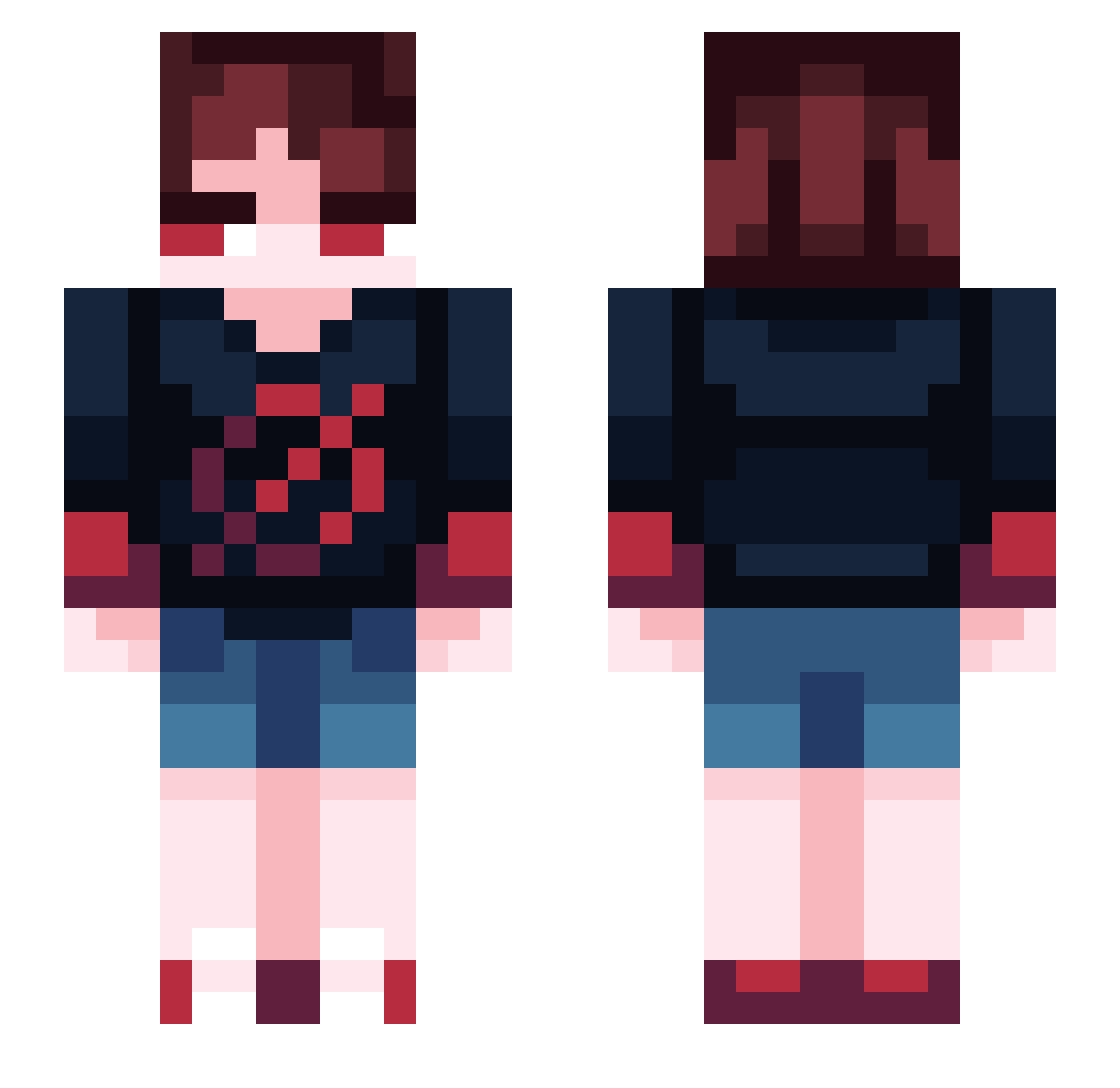 Yikson6464 Minecraft skin, front and back view