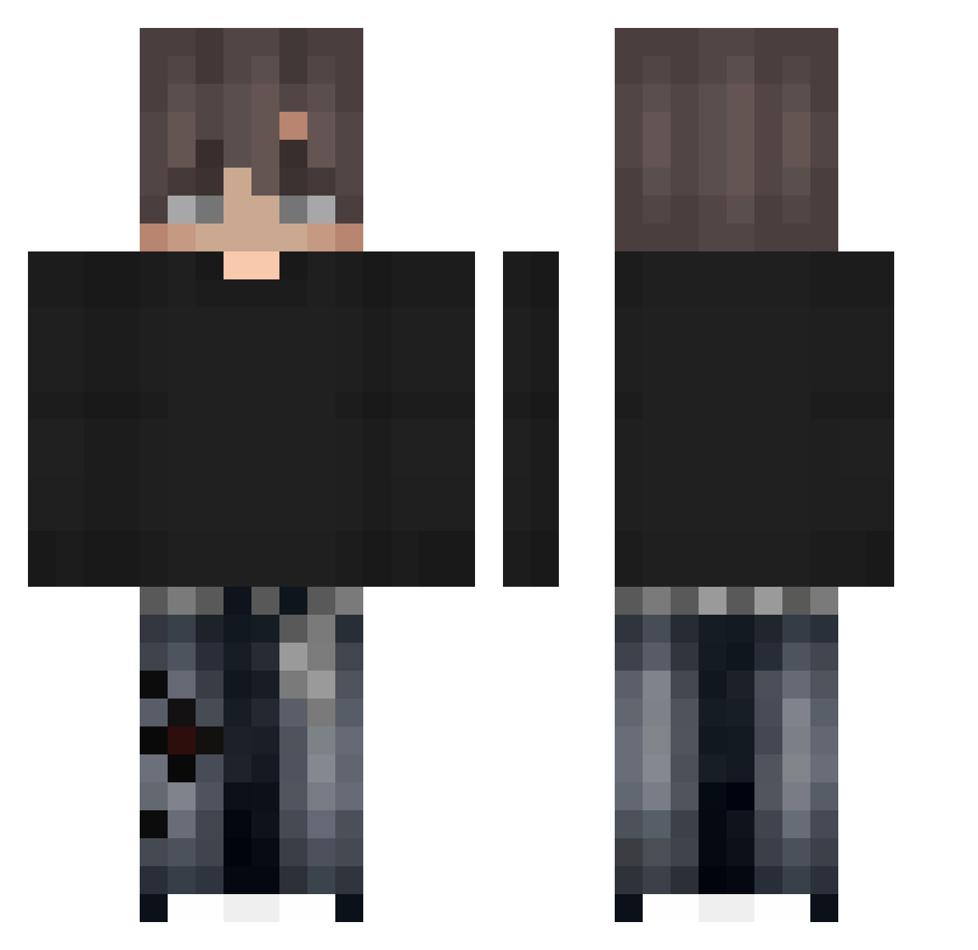 Sem04ka Minecraft skin, front and back view