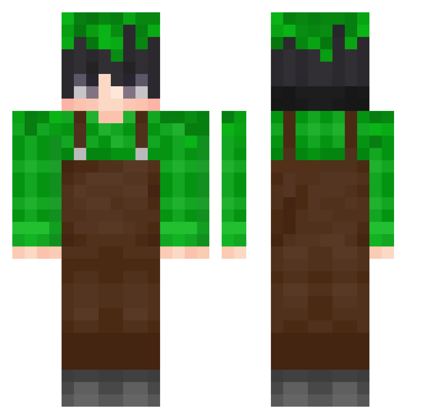 zxcmonster_sp Minecraft skin, front and back view