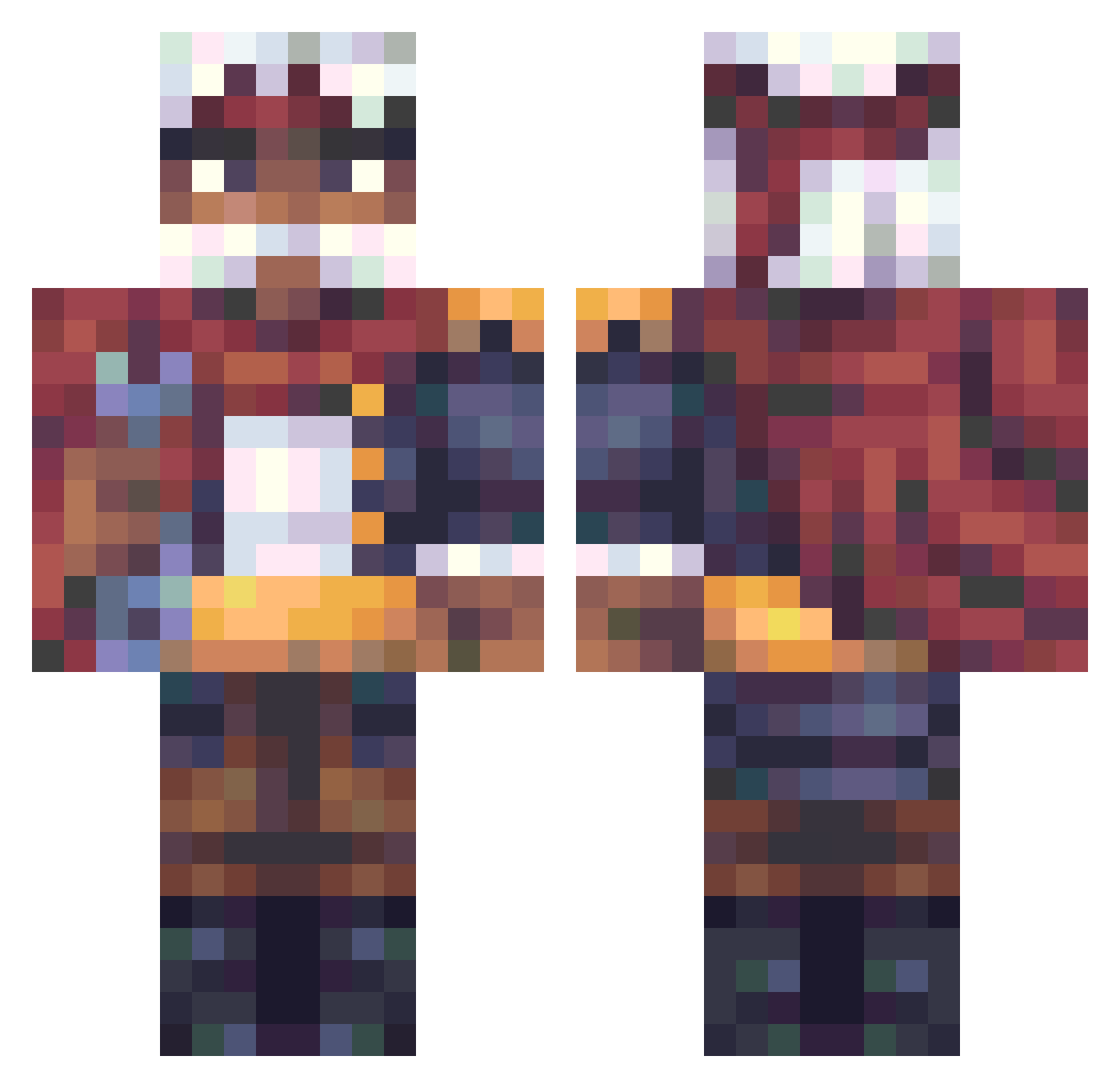 omer03 Minecraft skin, front and back view
