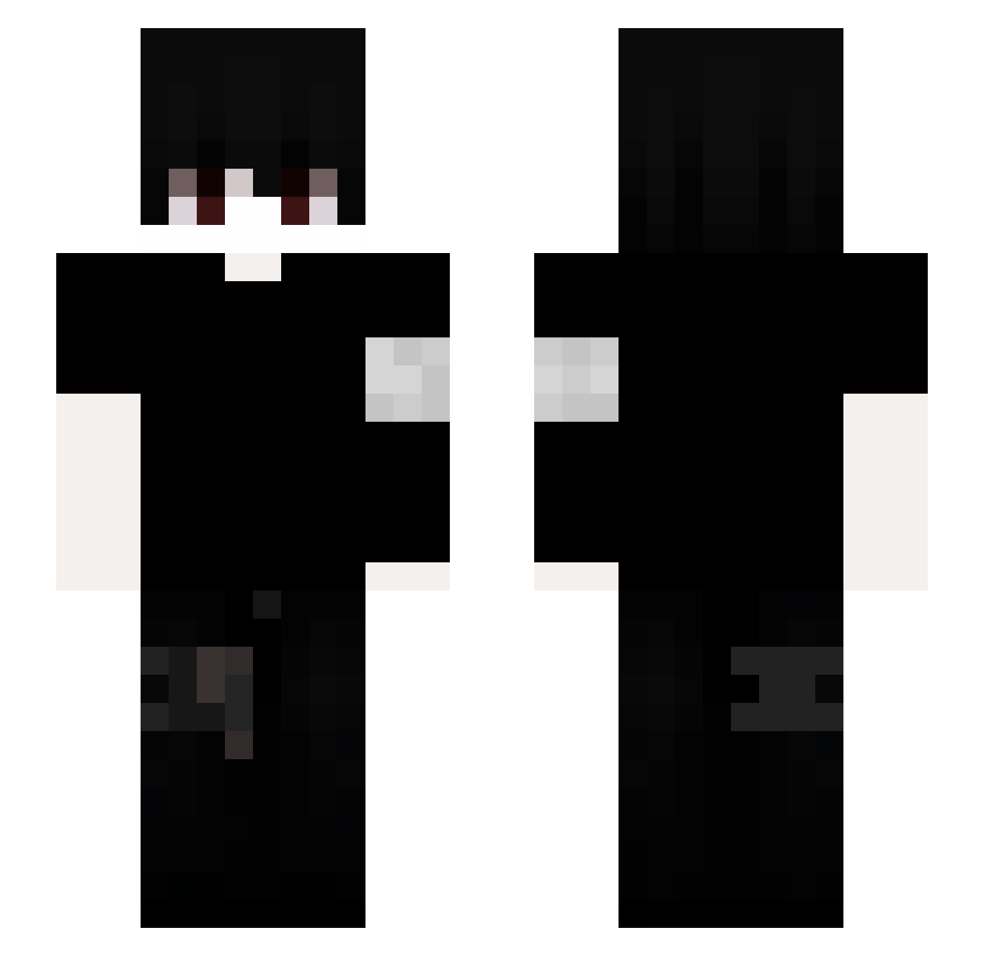 Xjack__dragon Minecraft skin, front and back view